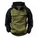 Pure 2025 Cross-Border Autumn Winter Hooded Youth Men's Workwear Color-Block Casual Sweatshirt Jacket_viptrois.com