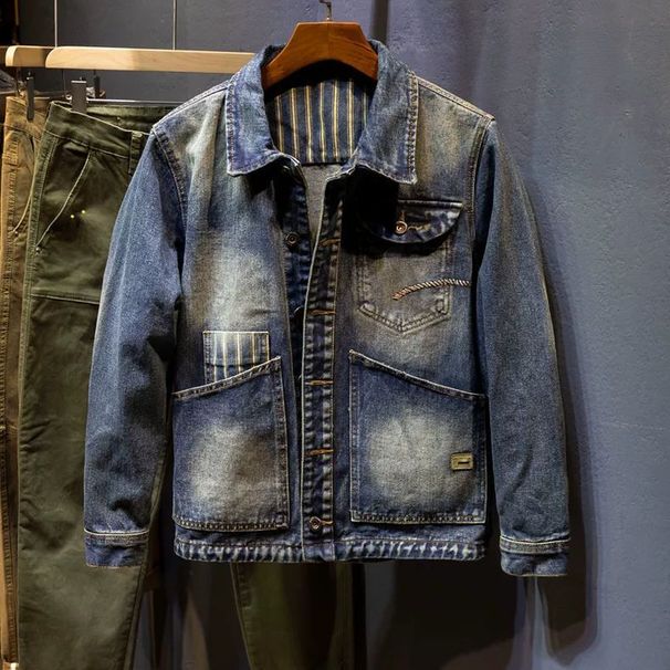 High Luxury European Motorcycle Denim , Men's Trendy Spring Autumn New Design, Master Pocket, Rugged And Handsome_viptrois.com