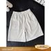 Men's Herringbone Casual Shorts Summer Sports Capri Pants Comfortable Elastic Waist Wide Leg Mid-Length Simple Fashion_viptrois.com