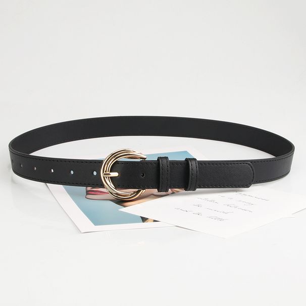 Women's Belts women's Korean style belt, fashionable and versatile imitation leather pin buckle belt, decorative dress jeans belt_viptrois.com
