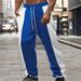 Men's patchwork fashion street sports casual pants_viptrois.com