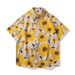 Men's Clothing Casual Short Sleeved Shirt Trendy Fashion Ice Silk Drape Loose Shirt_viptrois.com