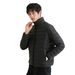 Men’s Lightweight Down Jacket – 90% White Duck Feather Filled, Stand Collar, All-Season Casual Coat (Black/Navy/Gray, M-4XL, 600FP)_viptrois.com