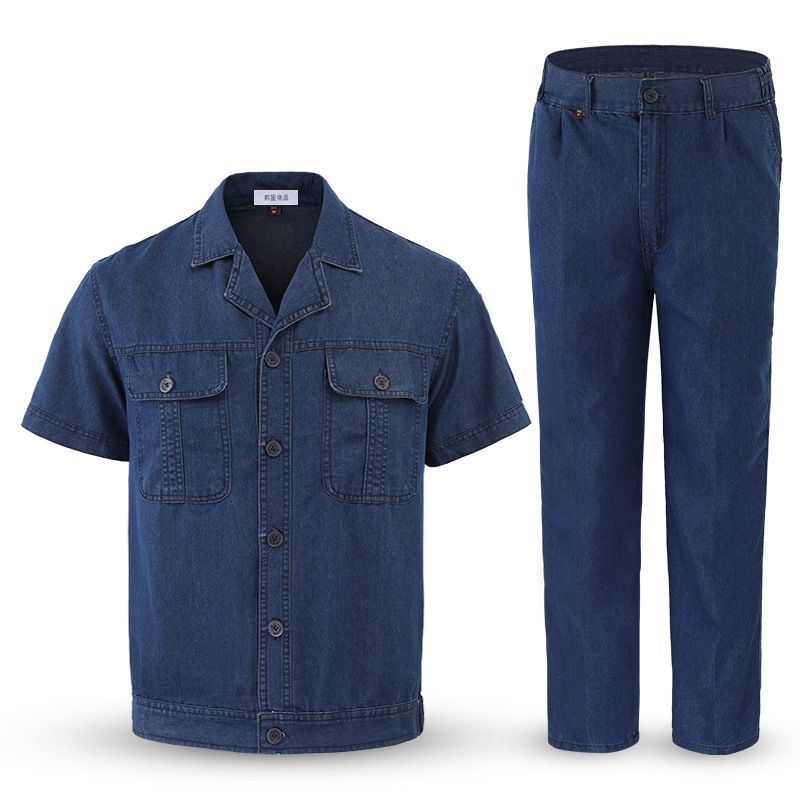 Men's Clothing Breathable Dirt Resistant Anti Scalding Short Sleeved Labor Protection Clothing_viptrois.com