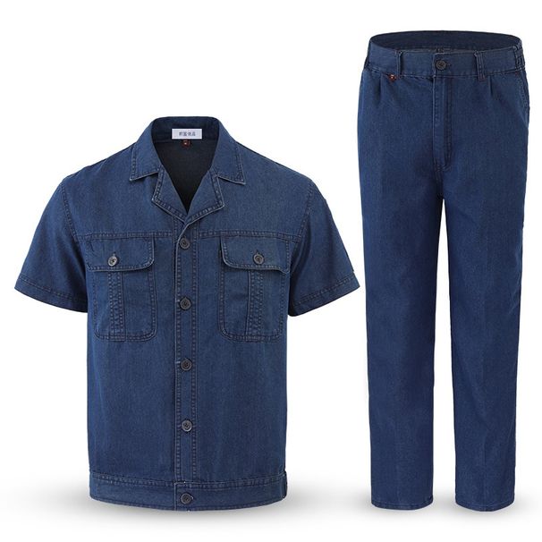 Men's Clothing Breathable Dirt Resistant Anti Scalding Short Sleeved Labor Protection Clothing_viptrois.com
