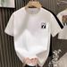 Men's Clothing Fashion Short Sleeved T Shirt For Men Korean Style Trendy Casual Youth Tops Half Sleeved Versatile Bottoming Shirt_viptrois.com
