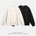 Vintage-Inspired Letter Embroidery Crewneck Sweatshirt For Men - Retro Textured Jacquard Pullover With Contrast Color Design_viptrois.com