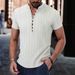 Men's Clothing Summer New Men's Jacquard Shirt Stand Collar Casual Short Sleeved Shirt_viptrois.com