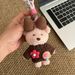 Bag Charms Cute Ugly Girl Teddy Bear Plush Bag Pendant Bag Pendant Keychain_viptrois.com