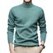 Men's Slim Fit Semi-Turtleneck Sweater – Autumn Essential Knit Pullover, Soft & Stylish Base Layer For Casual Wear_viptrois.com