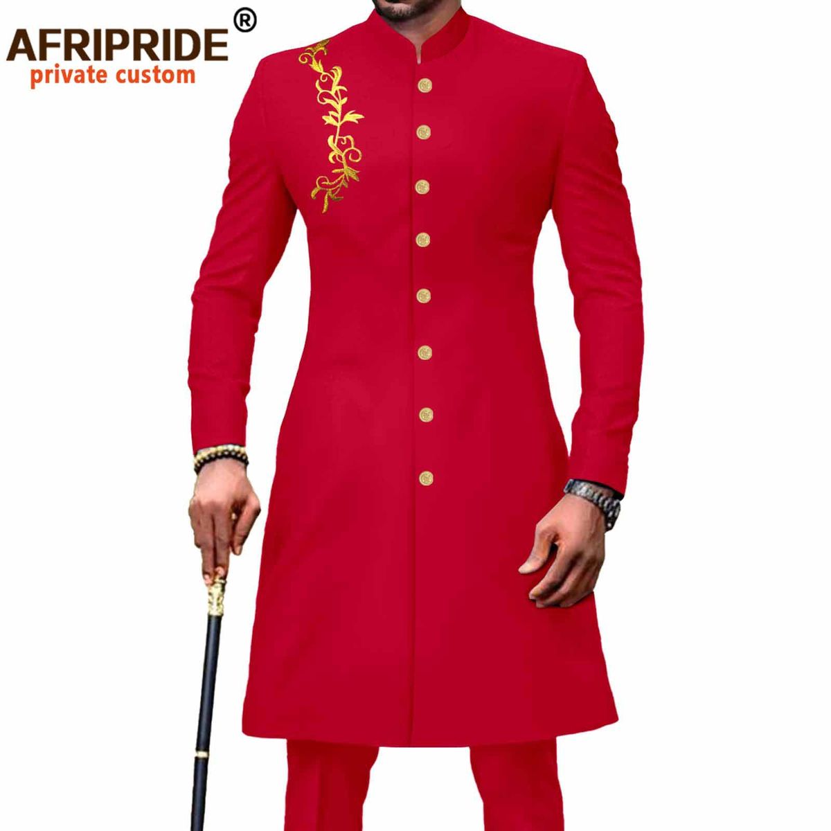 Men's clothing African men slim two piece set_viptrois.com