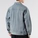 LKTM Men's Vintage Washed Moonlight Blue Denim Jacket American Style Casual Coat Streetwear Essential_viptrois.com