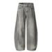 Men's Clothing Retro High Street Ink Splashed Jeans Design Sense High End Scimitar Niche Pants_viptrois.com