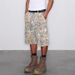 European And American Cross Border Retro Street Harajuku Leaf Camouflage Print Loose Workwear Casual Shorts Cropped Pants Men And Women Summer_viptrois.com