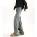 Men's High Street Handsome Loose Casual Versatile Wide Leg Straight Pants_viptrois.com