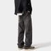American High Street Deconstructed Distressed Straight-leg Jeans For Men, Vintage Loose-fit Trendy Washed Patchwork_viptrois.com