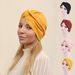 Women's Hijab side braided headdress hat headscarf pure color versatile soft and comfortable_viptrois.com