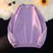 Pure Solid Color Men's Basic Round Neck Pullover Fleece Lined Base Sweatshirt Unisex Light Version Cultural Shirt_viptrois.com