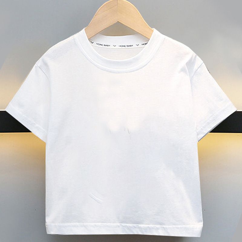 Kid's Clothing Boys' Short Sleeved Cotton T Shirt Summer New Style Little Bear Children's Boy Loose Round Neck Top Trendy Clothes Ins_viptrois.com