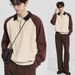 Men's Clothing Autumn And Winter New Lapel Sweater For Men Couple Contrast Color Half Zipper Polo Pullover Business Sweater Jacket_viptrois.com
