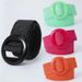 New Bohemian Candy Color PP Grass Woven Elastic Belt Resin Round Buckle Decoration Women's Wide Waist Cover_viptrois.com