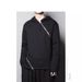 Dark Aesthetic Men's Hooded Zip-Up Sweatshirt With Asymmetrical Design, Fleece-Lined, Oversized Fit, Streetwear Fashion_viptrois.com
