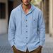 Men's Clothing Breathable Linen-Blend Hooded Shirt Jacket – Oversized Pocket Detail (S-3XL, 4 Colors)_viptrois.com