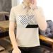 Summer New Men's High-end Short-sleeved T-shirt Young Men's Leadership Slim-fitting Lapel Polo Shirt Half-sleeved T-shirt_viptrois.com