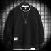 Men's Clothing Sweatshirts For Boys Autumn And Winter New Style Ins Trendy Hoodless Round Neck Pullover Long Sleeved T Shirt Two Piece Loose Top_viptrois.com