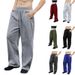 Men's Sweatpants Waist Drawstring Straight Wide Leg Loose Trousers Sports Pants With Pockets_viptrois.com