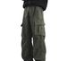 Men's Cargo Pants Workwear Vintage Style Loose Fit Straight Leg Multi-Pocket Casual Trousers For Spring Autumn (Green, Gray)_viptrois.com