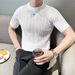 Men's Cooling Knit Polo Shirt – Slim Fit Short Sleeve T-Shirt With Moisture-Wicking Fabric (M-3XL, Breathable & Wrinkle-Free, White/Black/Beige)_viptrois.com