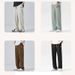 Men’s Ice Silk Straight-Leg Pants – Summer Oversize Casual Trousers With Drawstring Waist (Black/Beige/Mint Green/Coffee, M-5XL)_viptrois.com