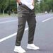 Men's Clothing New Men's Multi Pocket Overalls Retro Versatile Loose Sports Straight Comfortable Overalls_viptrois.com