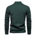 Men's Stand Collar Knit Sweater - Slim Fit, 95% Cotton, Half-Zipper Pullover (Navy/Black/Green/Light Gray/Dark Gray/Beige)_viptrois.com