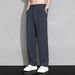 Men's Ice Silk Shorts, Summer Cool Thin Style, Wide Leg Straight Leg Loose Casual Pants, Suit Pants_viptrois.com