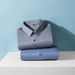 Men's Clothing Plus Size Elastic Long Sleeve Cashmere Striped Shirt Men's Casual Lapel Business Plus Size Shirt_viptrois.com