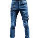 Men's Clothing New Motorcycle Personalized Jeans Stretch Slim Pants Men_viptrois.com