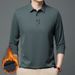 Nordmann Live Cross-Border Wholesale Middle-Aged Men's Long Sleeve T-Shirt Polo Autumn Winter Fleece Lined Thickened Warm Dad_viptrois.com