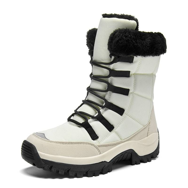 2022 New Ladies Snow Boots Winter Warm Boots Plus Velvet Padded Northeast Cotton Shoes Cross-border Large Size Women's Shoes_viptrois.com