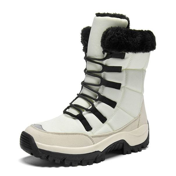 2022 New Ladies Snow Boots Winter Warm Boots Plus Velvet Padded Northeast Cotton Shoes Cross-border Large Size Women's Shoes_viptrois.com