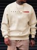 Autumn And Winter Men's Casual Loose, Simple And Fashionable Paris Graphic Print Round Neck Long Sleeved Sweatshirt_viptrois.com