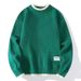 Pure Round Neck For Men, Autumn And Win, Lazy Style, Hand-Knitted Base Shirt, Youth Trendy Two-Piece Inner Layer_viptrois.com