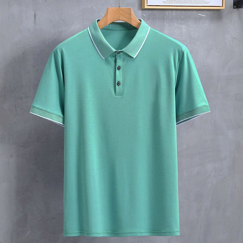Men's Clothing Plus Size Summer New Men's Short Sleeved Polo Shirt Thin Plus Size Loose Lapel Boys Short Sleeved T Shirt Tops_viptrois.com