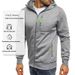 Loom Cross-Border Fitness Jacket Solid Color Zipper Cardigan Hooded Sweatshirt Men's Spring Loose Sports Fleece_viptrois.com