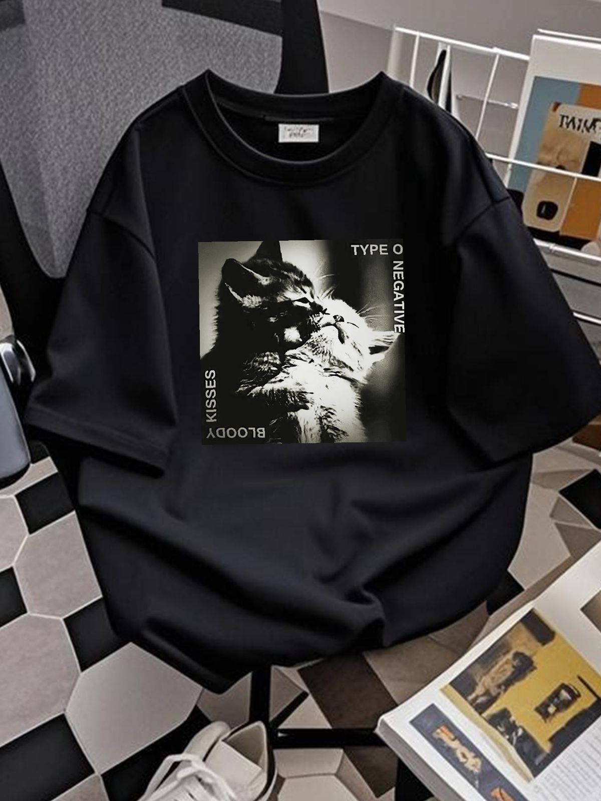 Rare Type O Negative Bloody Kisses Black T Shirt S To 2345XL Gift Fans JA8474 Graphic Fashion Homme Slightly Summer Top For Everyday Wear_viptrois.com