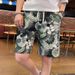 Summer Print Men's Shorts Trendy Design Loose Fit Versatile Sporty And Casual Four Quarter Length Pants_viptrois.com