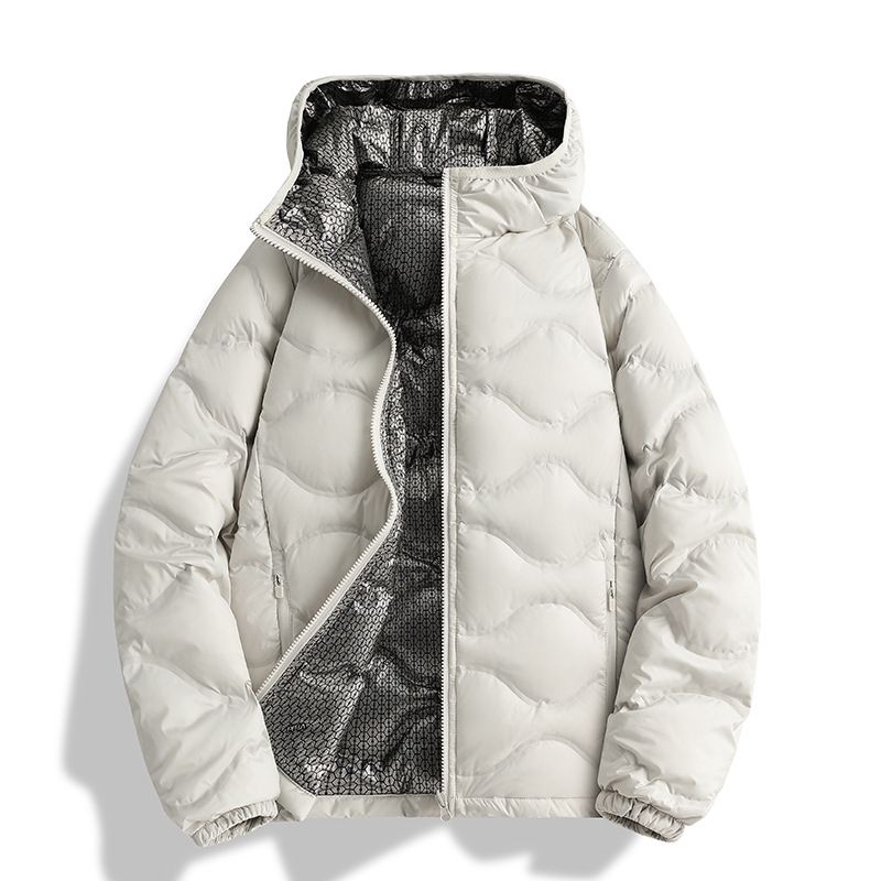 Men's Lightweight Graphene Hooded Down Jacket With 90% White Duck Feather, Winter Warm Coat For Men & Women, Versatile Outerwear_viptrois.com