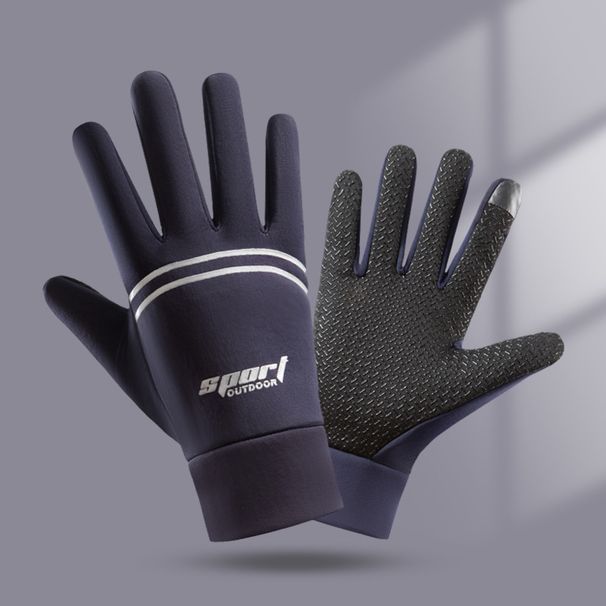 Unisex men's winter cycling warm gloves plus velvet windproof cold proof non slip touch screen winter cycling motorcycle gloves_viptrois.com