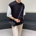 Men's Clothing Hollow Knit Sleeveless Vest - Breathable Summer Mesh T-Shirt For Casual Layering Comfortable (Khaki, Black) - Sizes M To XXXL_viptrois.com
